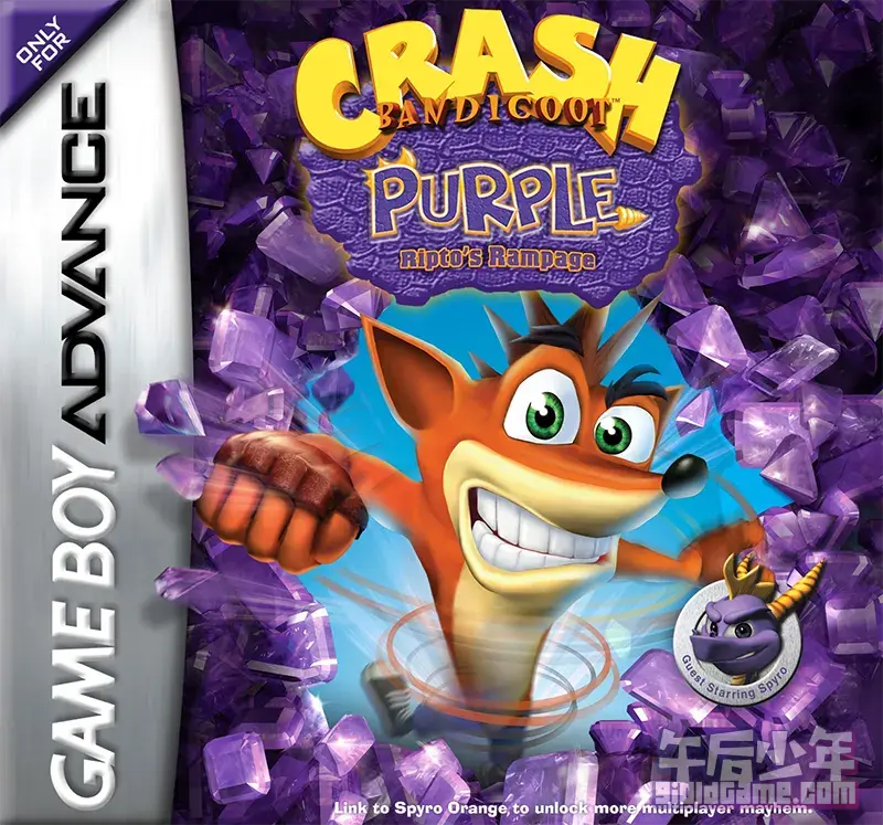 GBA 古惑狼紫水晶：皮质的愤怒 （Crash Bandicoot Purple - Ripto's Rampage）和 宝贝龙-阴谋的本质与橙色古惑狼(Spyro Orange: The Cortex Conspiracy)