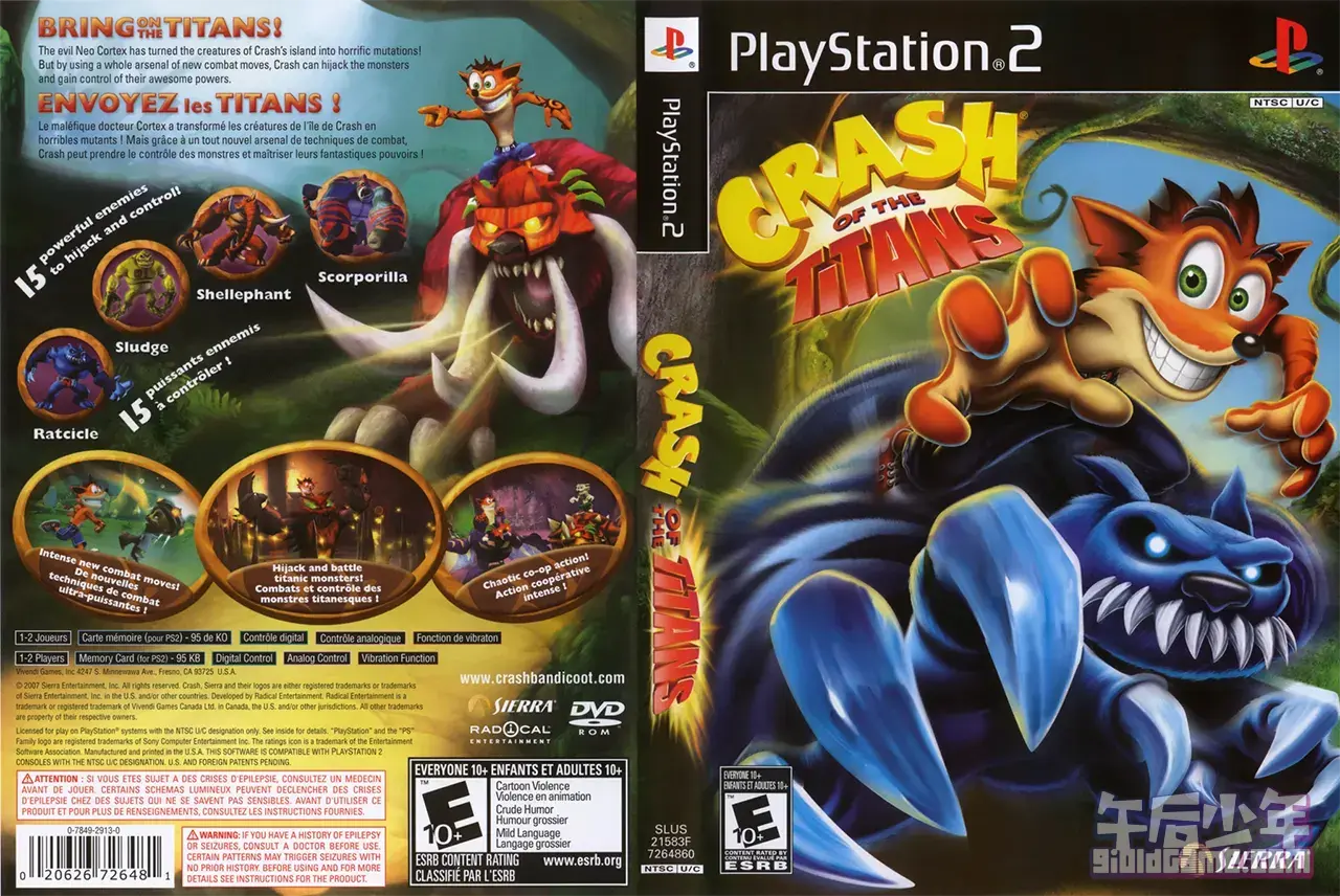 PS2 古惑狼 泰坦 Crash of the Titans